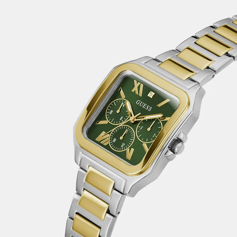 Guess Integrity Green Trendy Two-tone Men’s Watch- GW0631G1